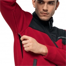 Jack Wolfskin Fleece Jacket DNA Grizzly - windproof, padded shoulder area - red Men